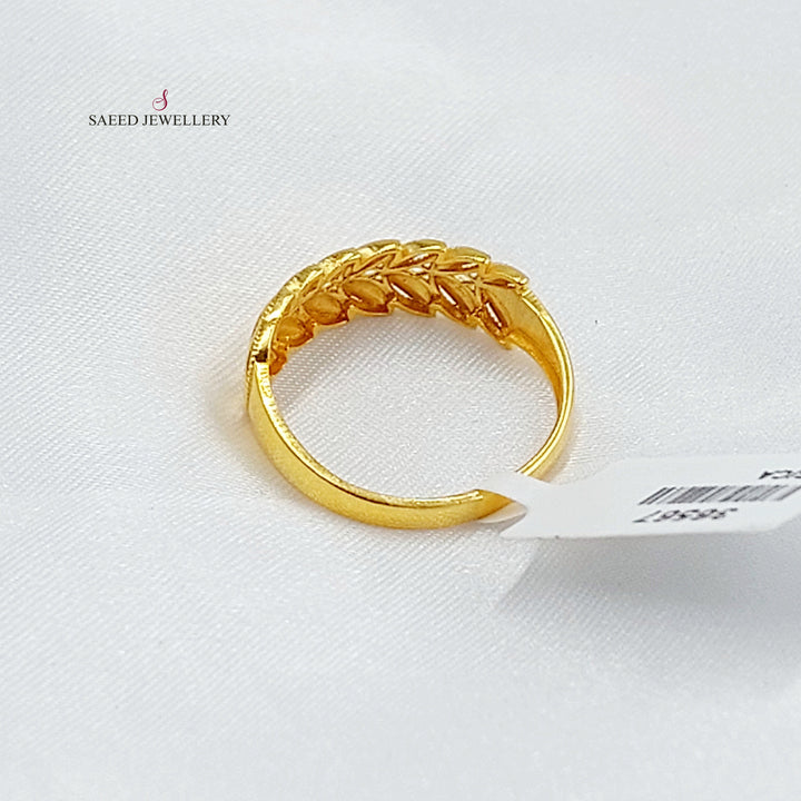 Leaf Ring Made of 21K Gold by Saeed Jewelry 