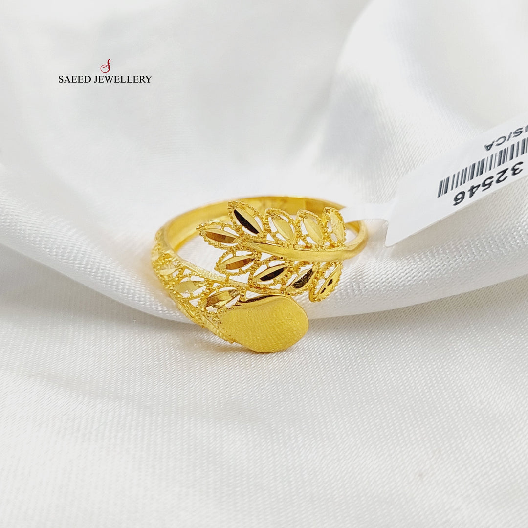 21K Gold Leaf Ring by Saeed Jewelry - Image 3