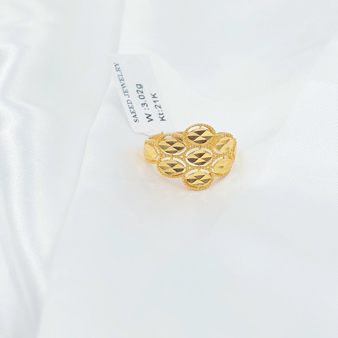 Leaf Ring Made of 21K Gold by Saeed Jewelry 