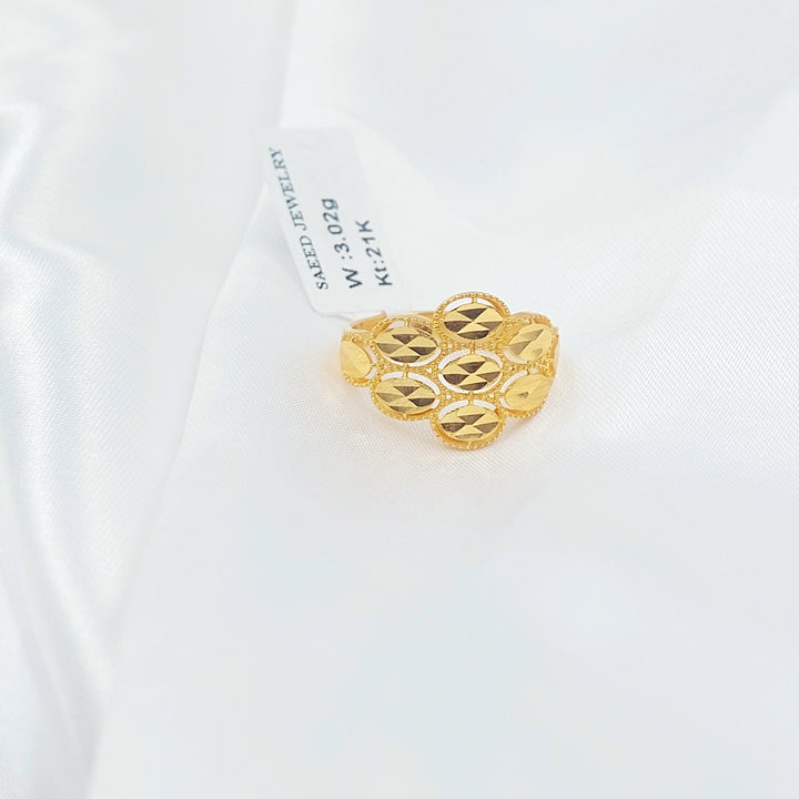 Leaf Ring Made of 21K Gold by Saeed Jewelry 