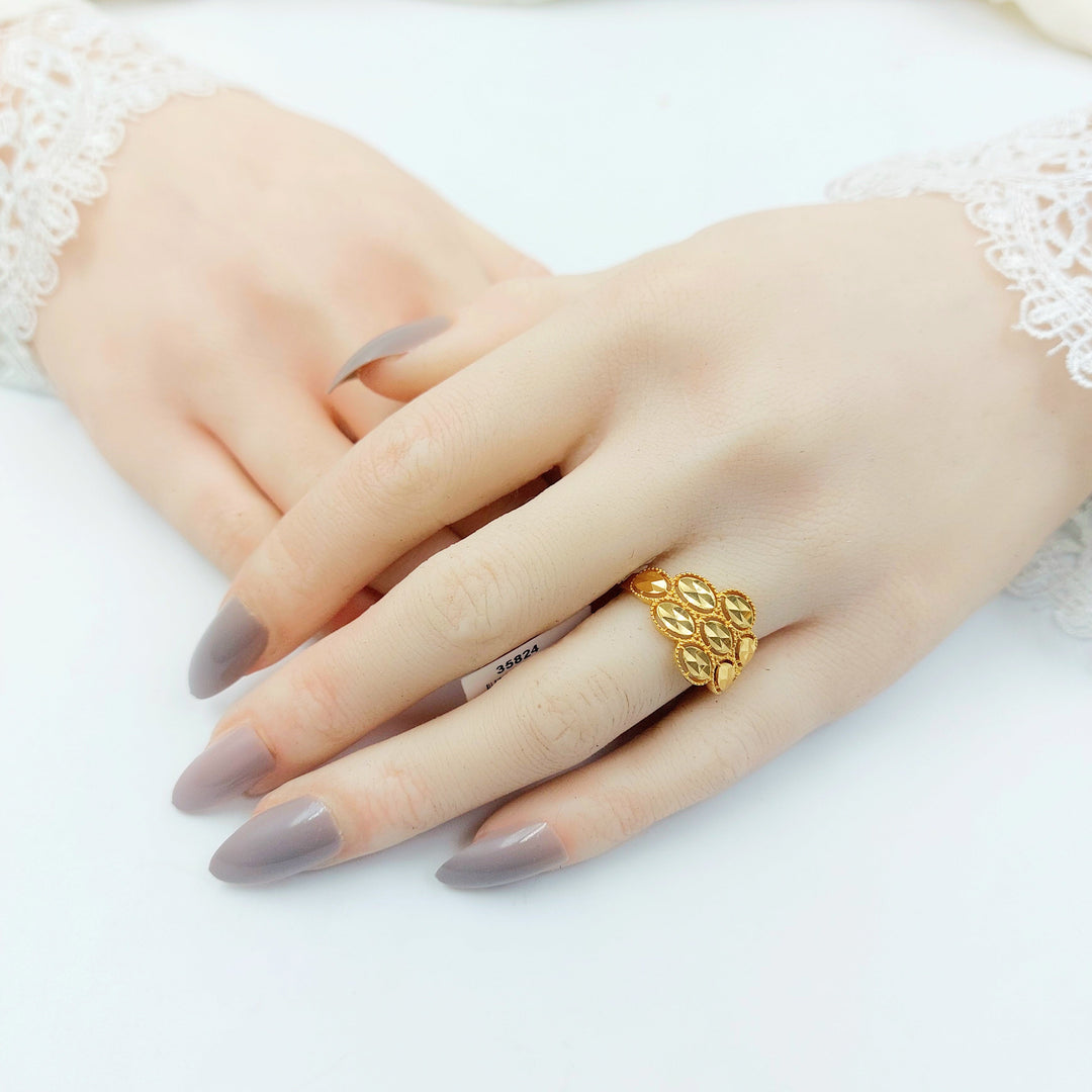 Leaf Ring Made of 21K Gold by Saeed Jewelry 
