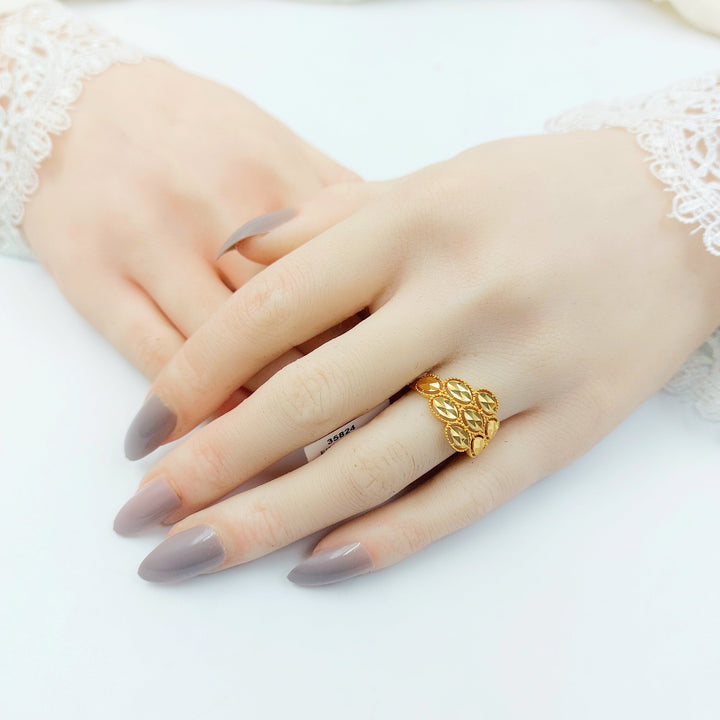 Leaf Ring Made of 21K Gold by Saeed Jewelry 