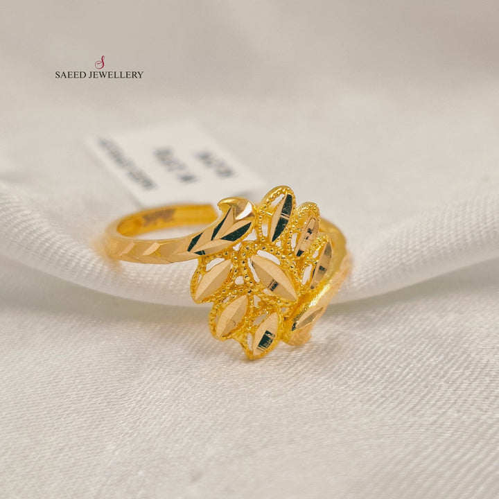 Leaf Ring Made of 21K Gold by Saeed Jewelry 
