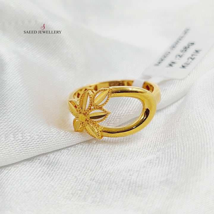 21K Gold Leaf Ring by Saeed Jewelry - Image 4