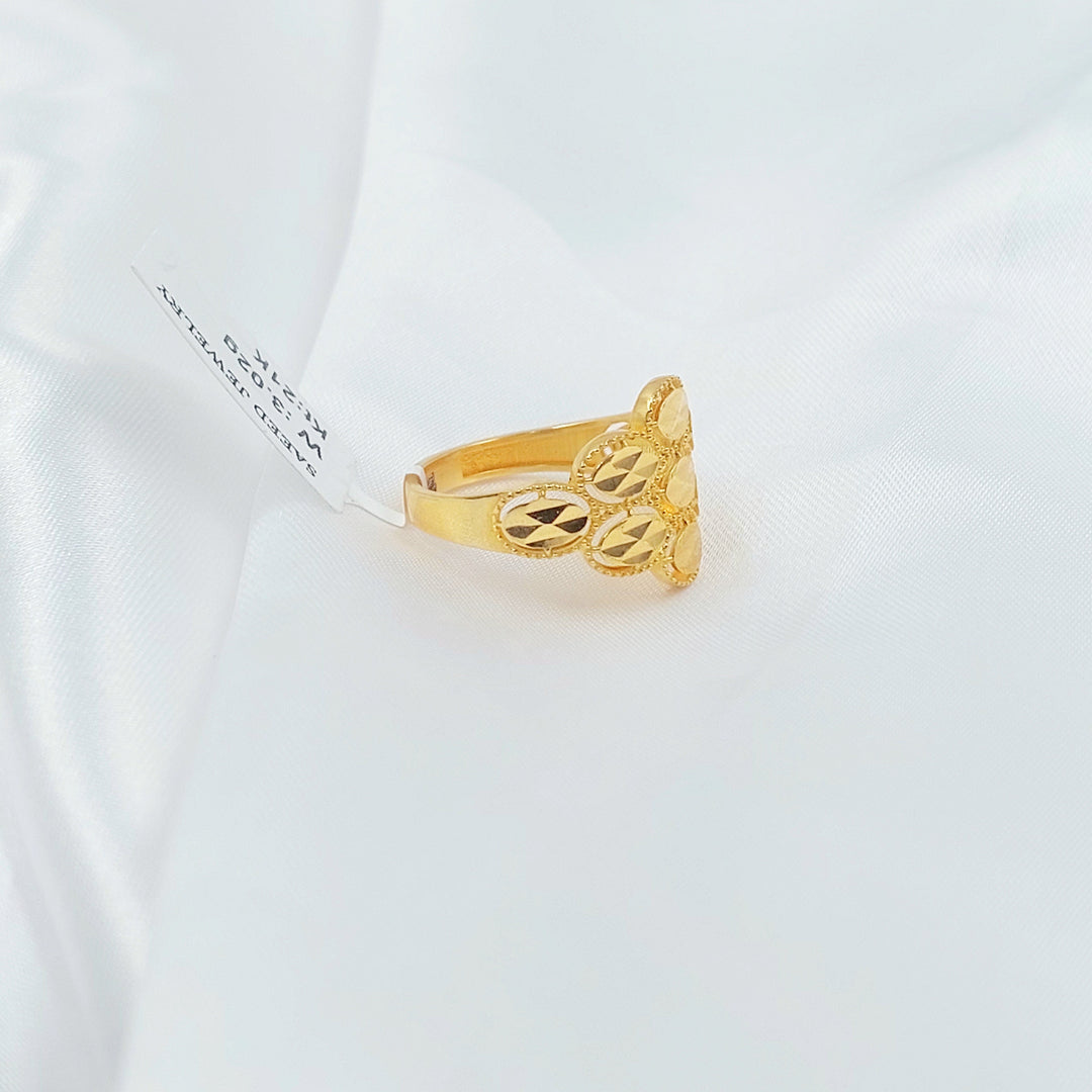 Leaf Ring Made of 21K Gold by Saeed Jewelry 