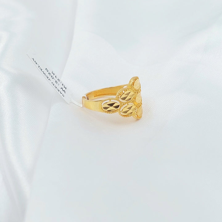 Leaf Ring Made of 21K Gold by Saeed Jewelry 
