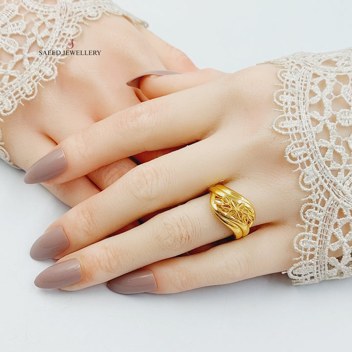 21K Gold Leaf Ring by Saeed Jewelry - Image 8