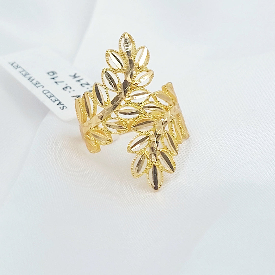 Leaf Ring Made of 21K Gold by Saeed Jewelry 