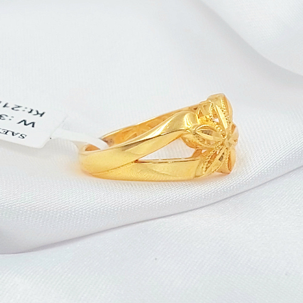 Leaf Ring Made of 21K Gold by Saeed Jewelry 