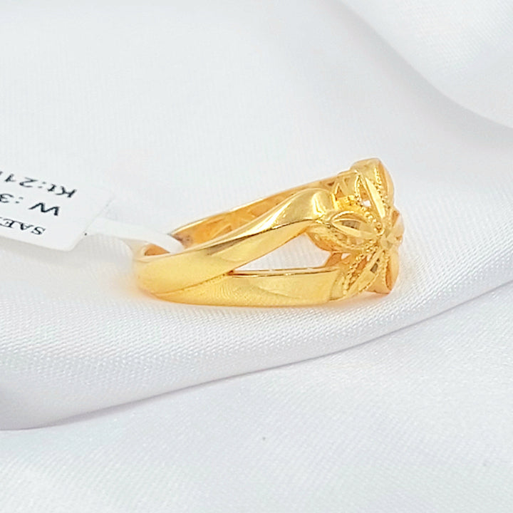 21K خاتم ورق الشجر-مجوهرات الشيخ سعيد-Saeed Jewelry 