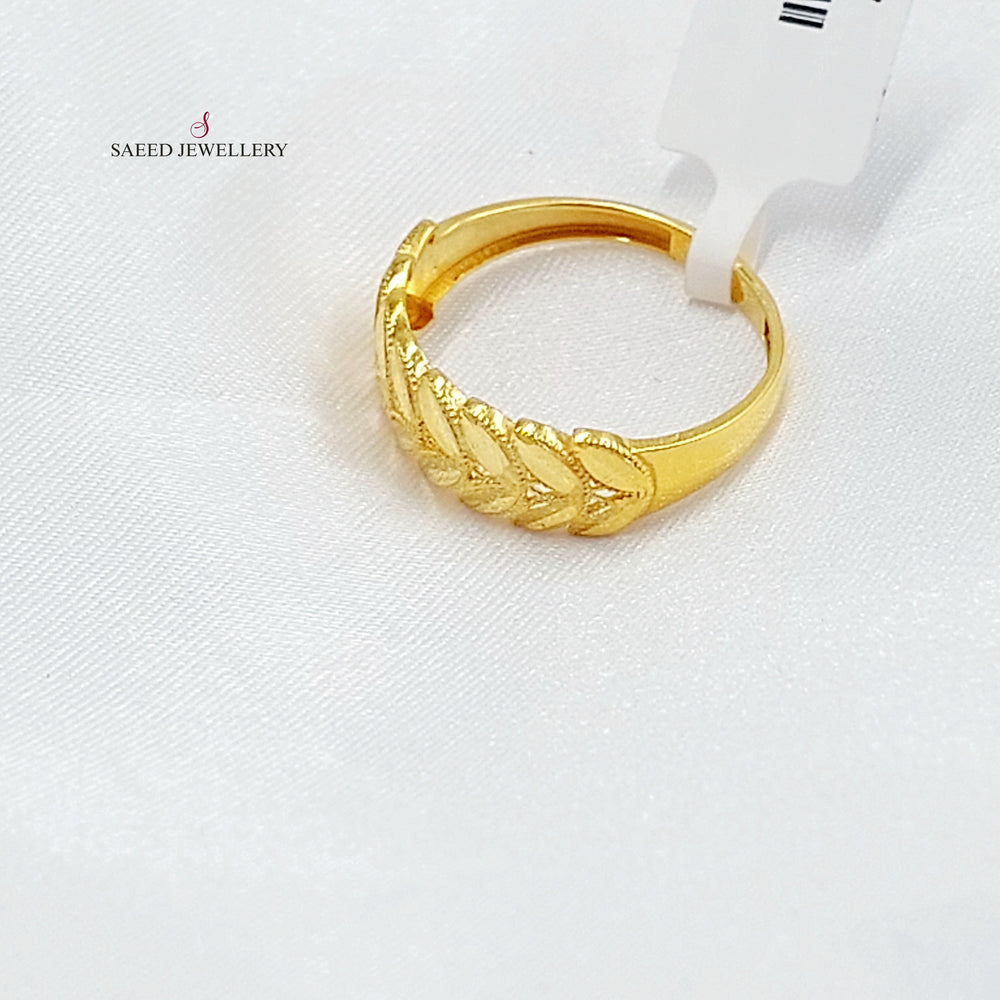 Leaf Ring Made of 21K Gold by Saeed Jewelry 