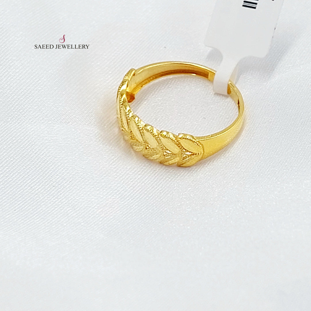 Leaf Ring Made of 21K Gold by Saeed Jewelry 