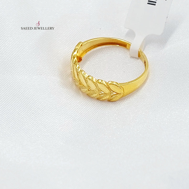 Leaf Ring Made of 21K Gold by Saeed Jewelry 