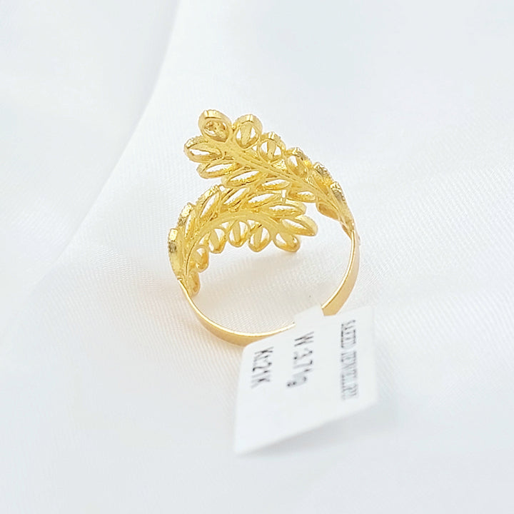 Leaf Ring Made of 21K Gold by Saeed Jewelry 