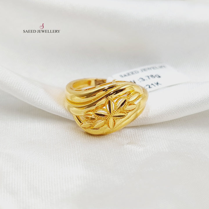 21K Gold Leaf Ring by Saeed Jewelry - Image 6