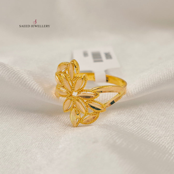 Leaf Ring Made of 21K Gold by Saeed Jewelry 
