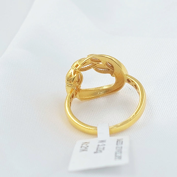 Leaf Ring Made of 21K Gold by Saeed Jewelry 