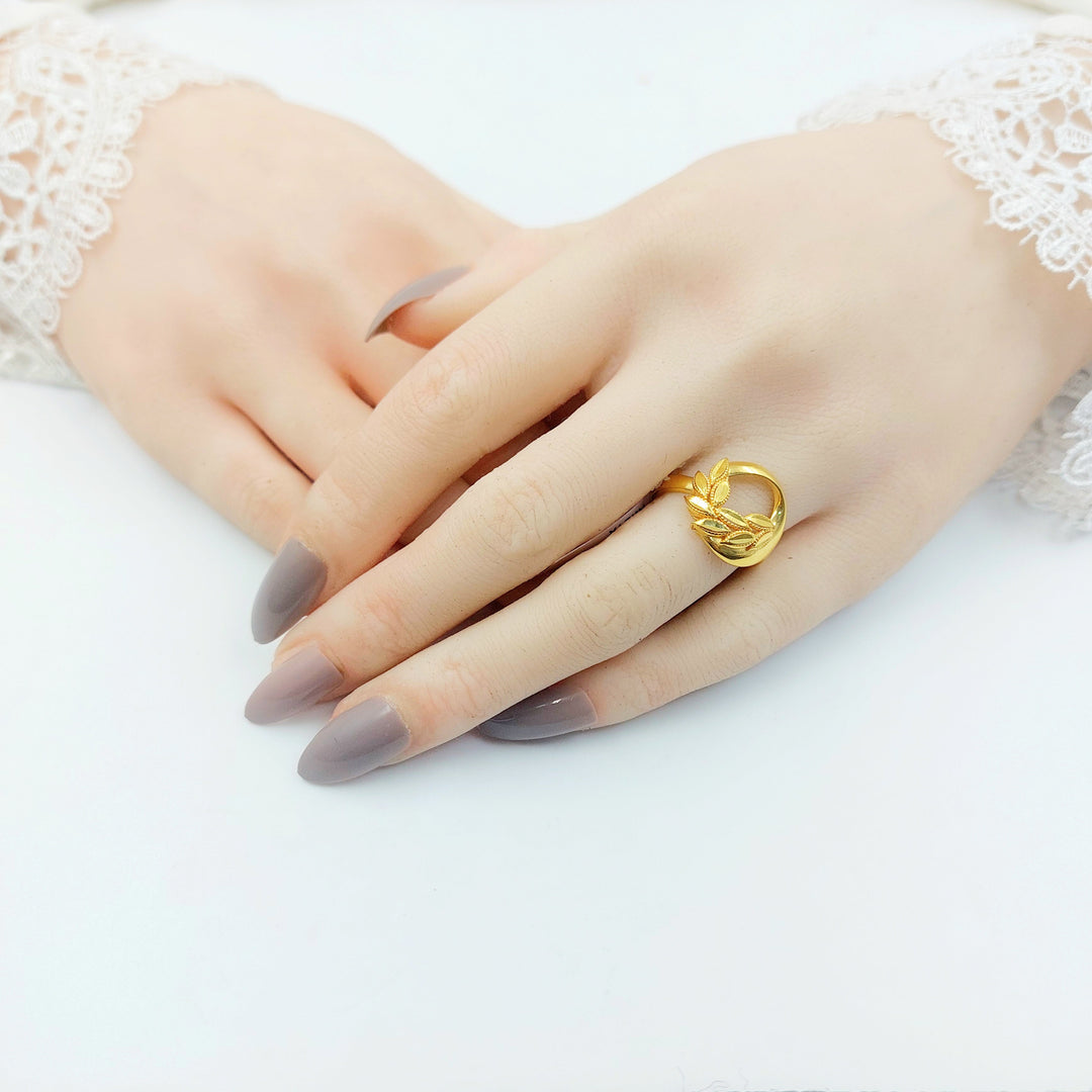 Leaf Ring Made of 21K Gold by Saeed Jewelry 