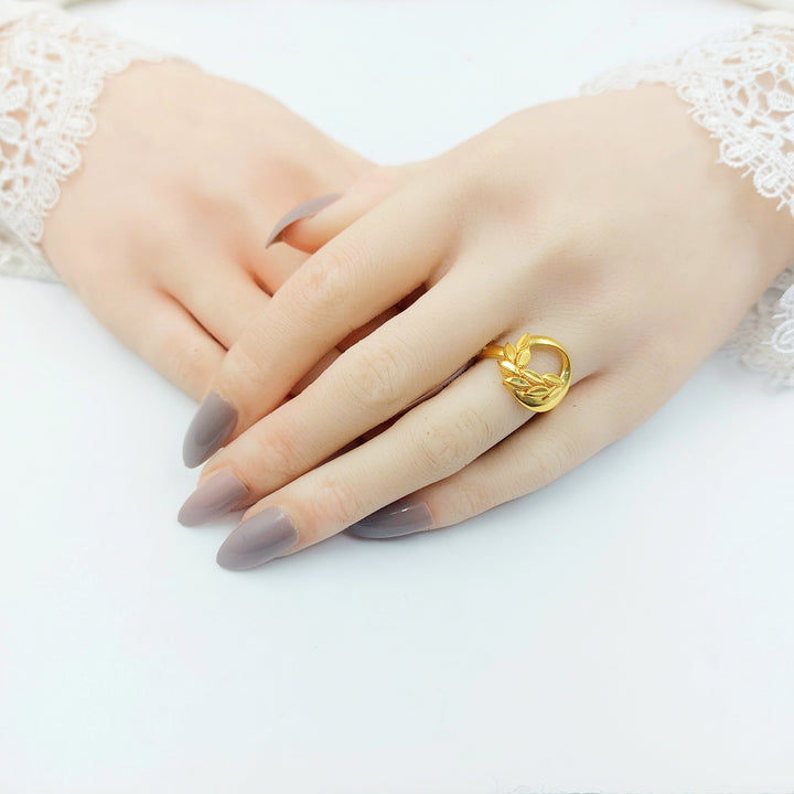 Leaf Ring Made of 21K Gold by Saeed Jewelry 