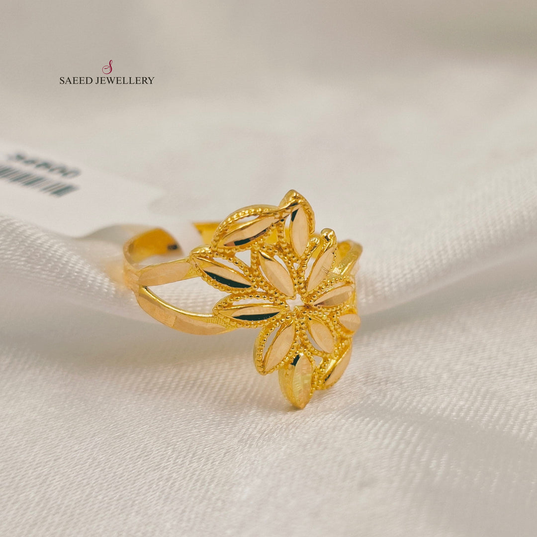 Leaf Ring Made of 21K Gold by Saeed Jewelry 