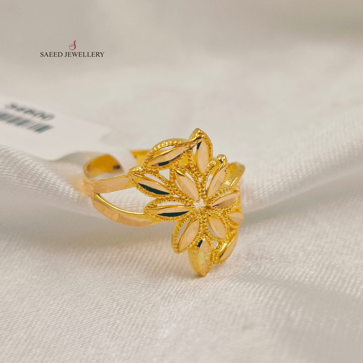 Leaf Ring Made of 21K Gold by Saeed Jewelry 