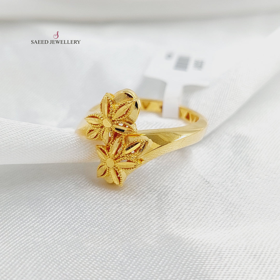 21K Gold Leaf Ring by Saeed Jewelry - Image 1