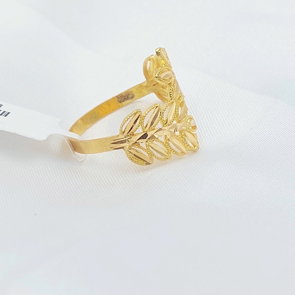 Leaf Ring Made of 21K Gold by Saeed Jewelry 