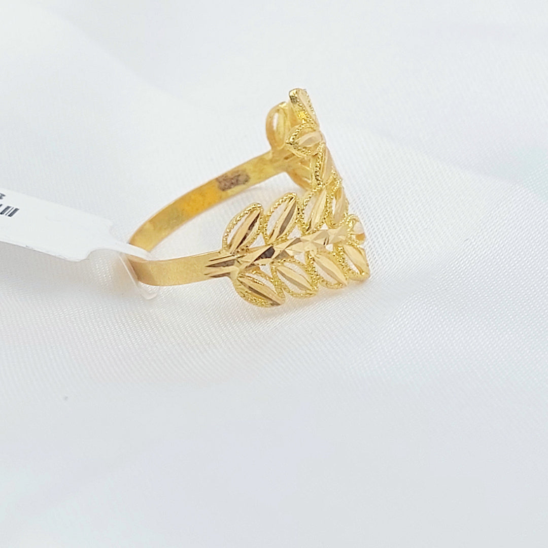 Leaf Ring Made of 21K Gold by Saeed Jewelry 