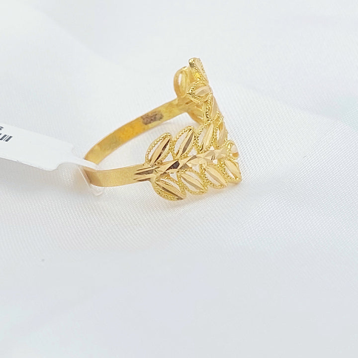Leaf Ring Made of 21K Gold by Saeed Jewelry 