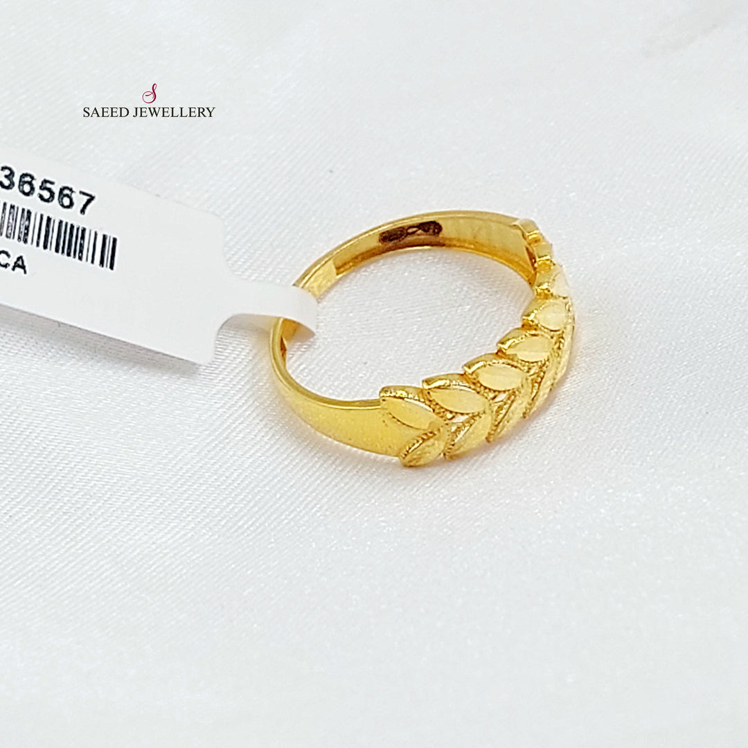 Leaf Ring Made of 21K Gold by Saeed Jewelry 
