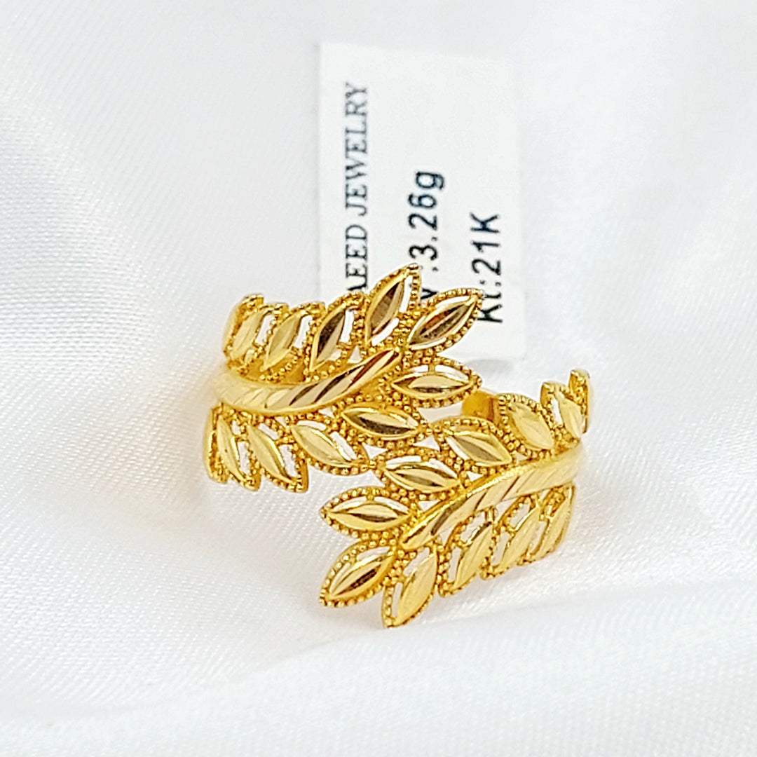 Leaf Ring Made of 21K Gold by Saeed Jewelry 