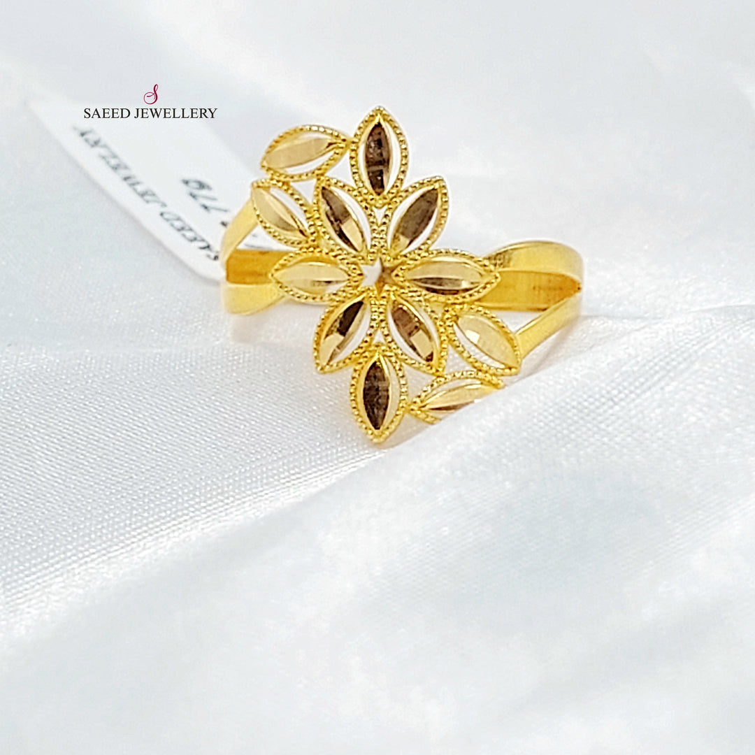 Leaf Ring Made of 21K Gold by Saeed Jewelry 