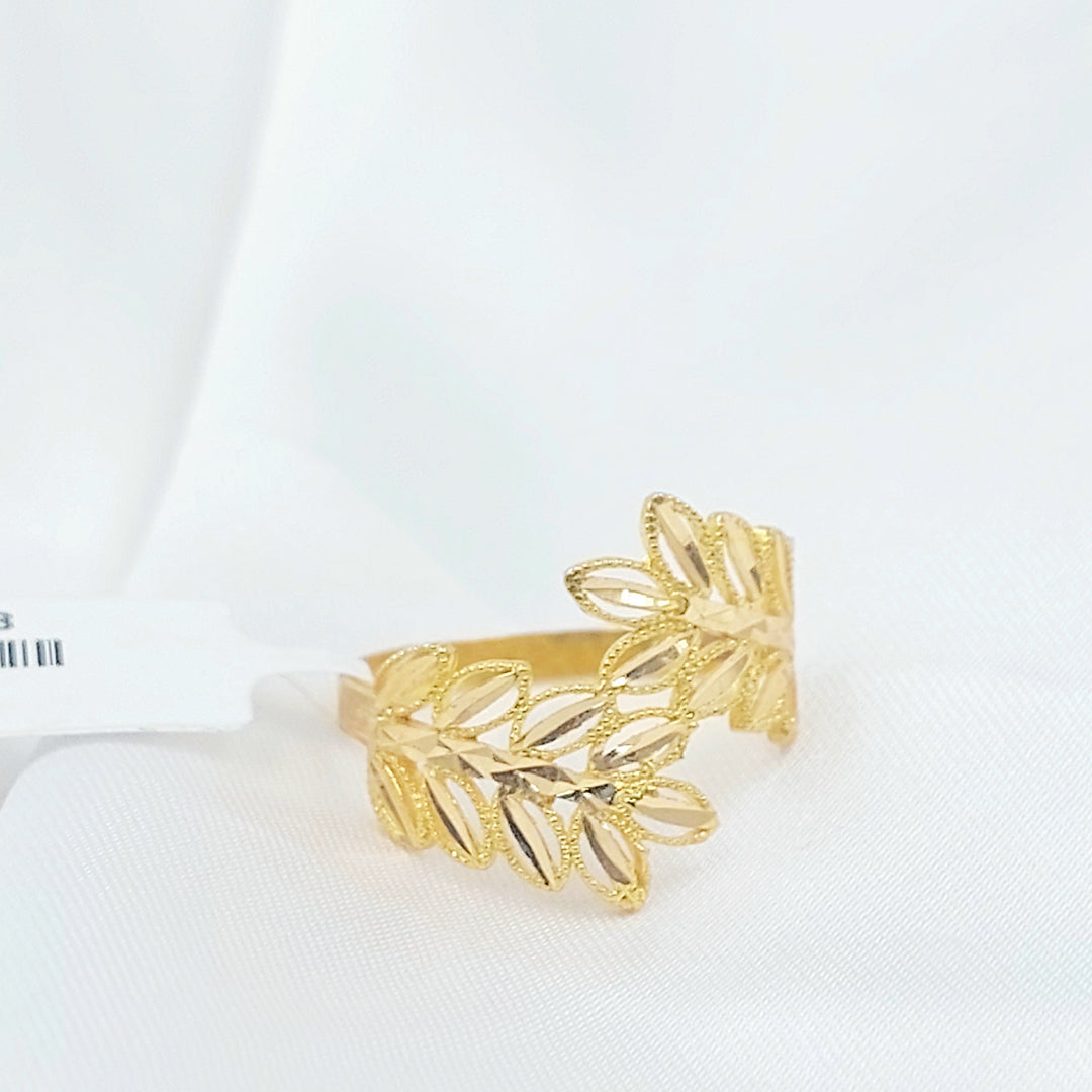 Leaf Ring Made of 21K Gold by Saeed Jewelry 