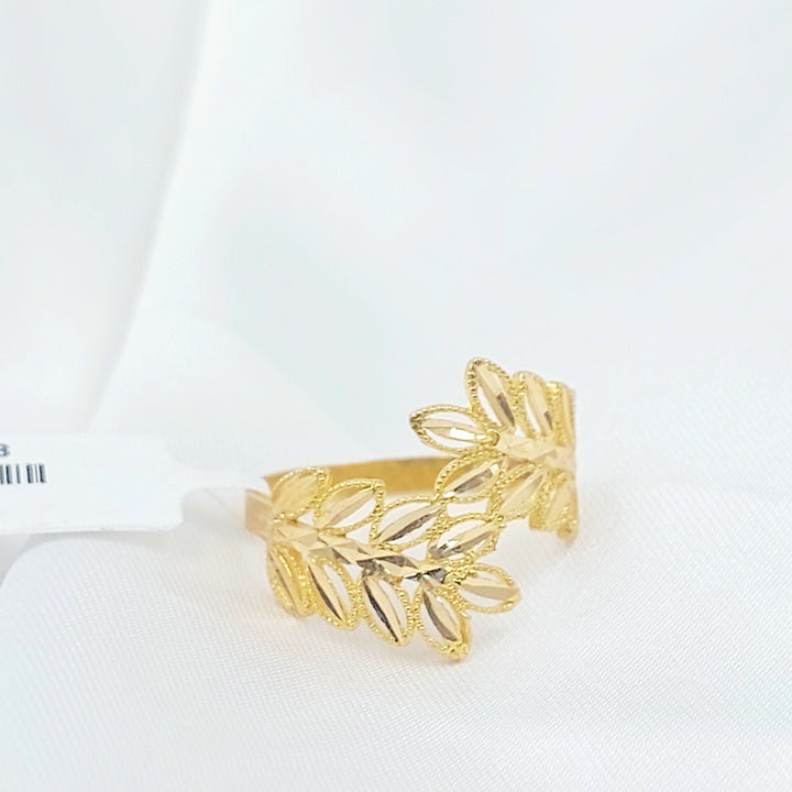 Leaf Ring Made of 21K Gold by Saeed Jewelry 