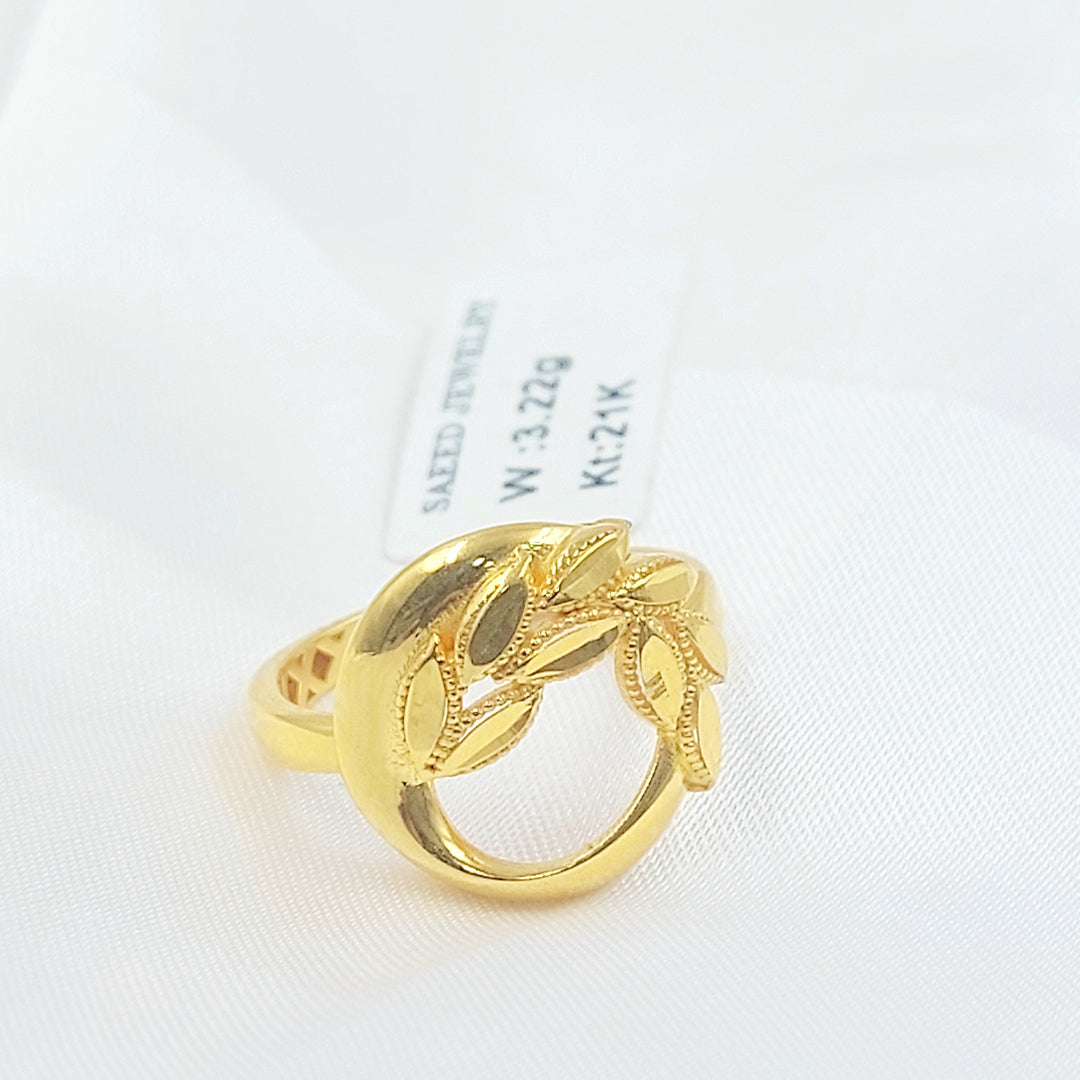 Leaf Ring Made of 21K Gold by Saeed Jewelry 