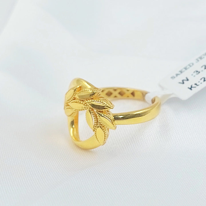 Leaf Ring Made of 21K Gold by Saeed Jewelry 