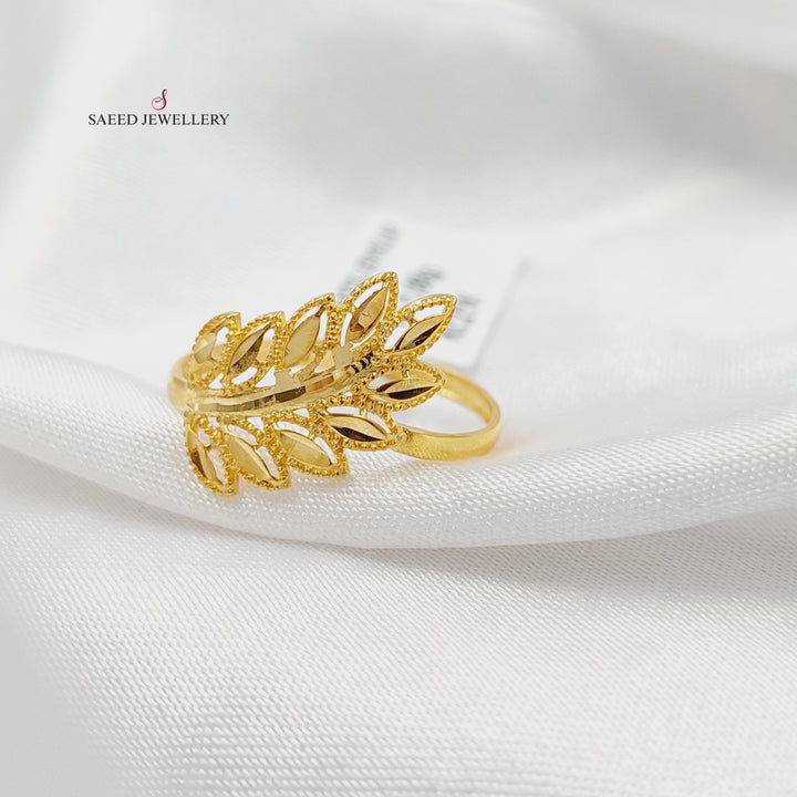 Leaf Ring Made of 21K Gold by Saeed Jewelry 
