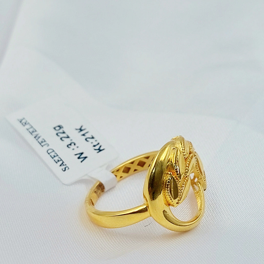 Leaf Ring Made of 21K Gold by Saeed Jewelry 