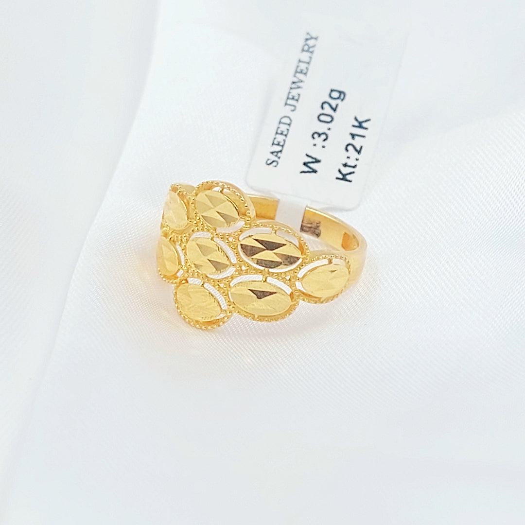 Leaf Ring Made of 21K Gold by Saeed Jewelry 
