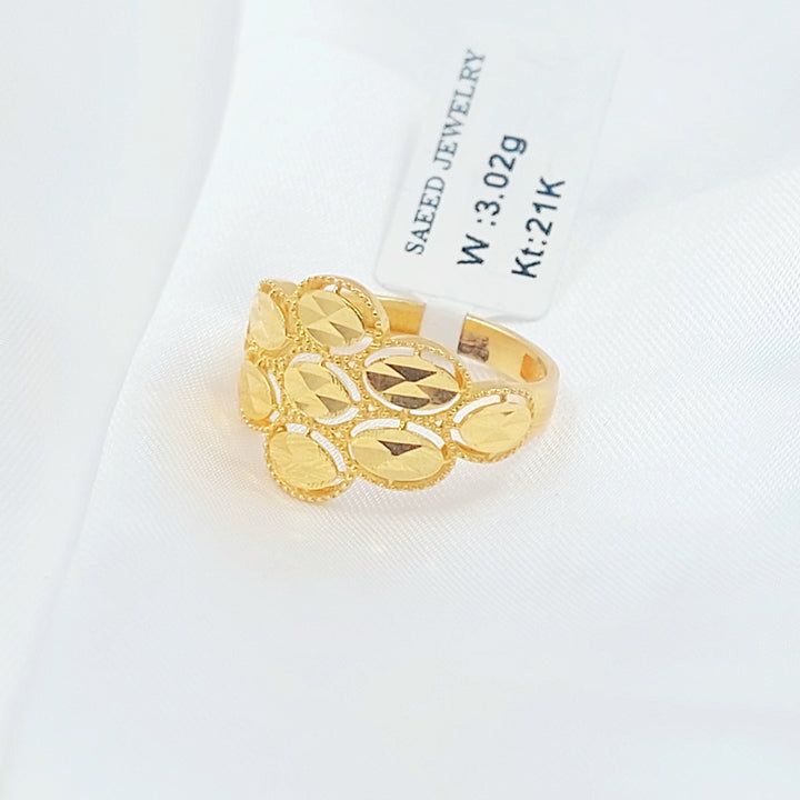 Leaf Ring Made of 21K Gold by Saeed Jewelry 