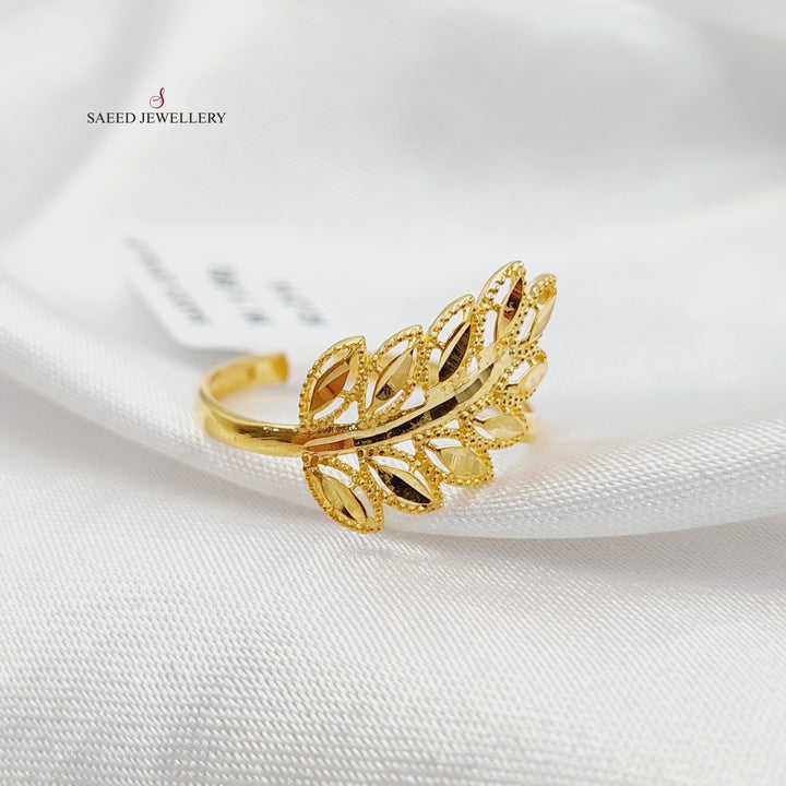 Leaf Ring Made of 21K Gold by Saeed Jewelry 