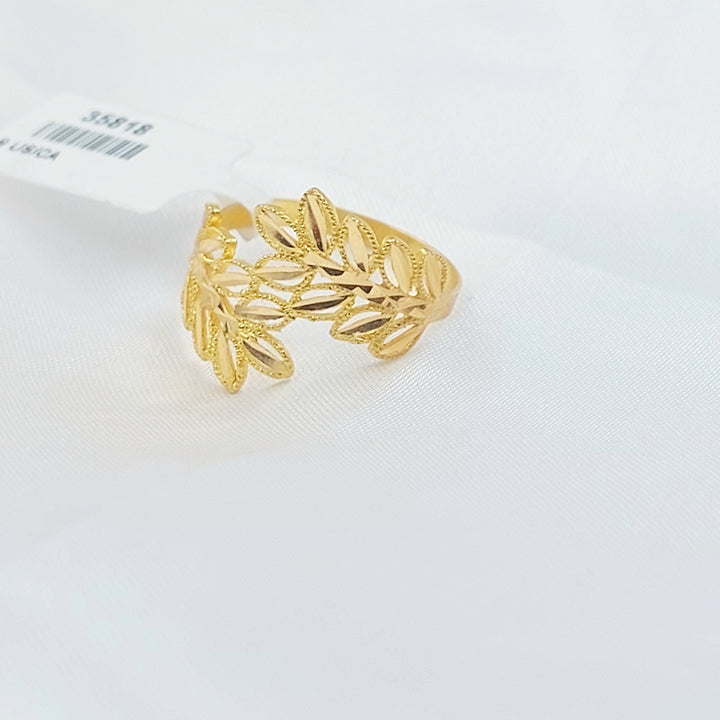 Leaf Ring Made of 21K Gold by Saeed Jewelry 