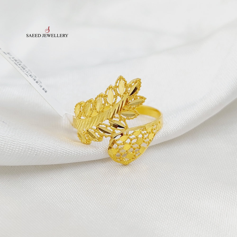 21K Gold Leaf Ring by Saeed Jewelry - Image 2