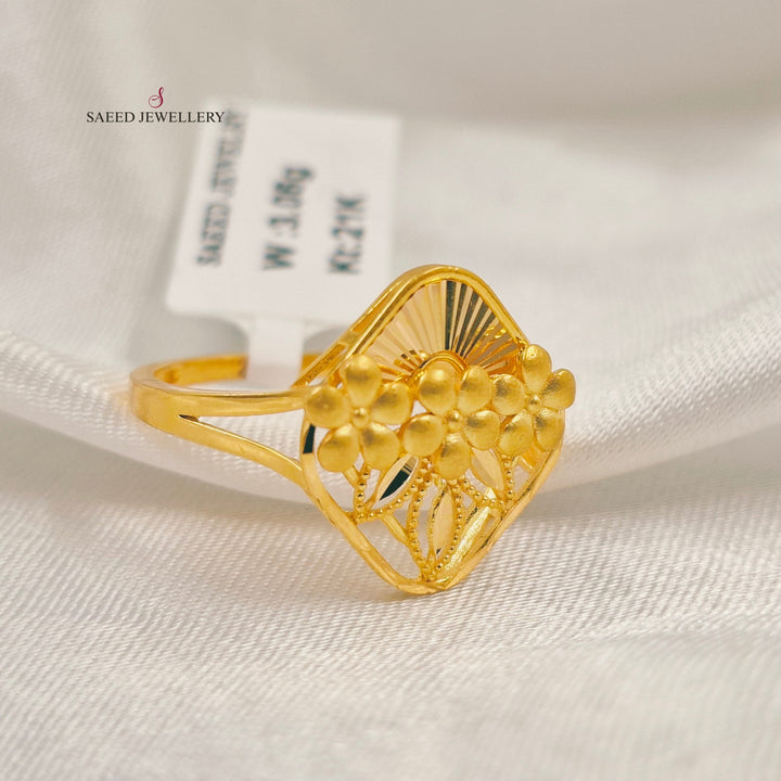 Leaf Turkish Ring Made of 21K Gold by Saeed Jewelry 