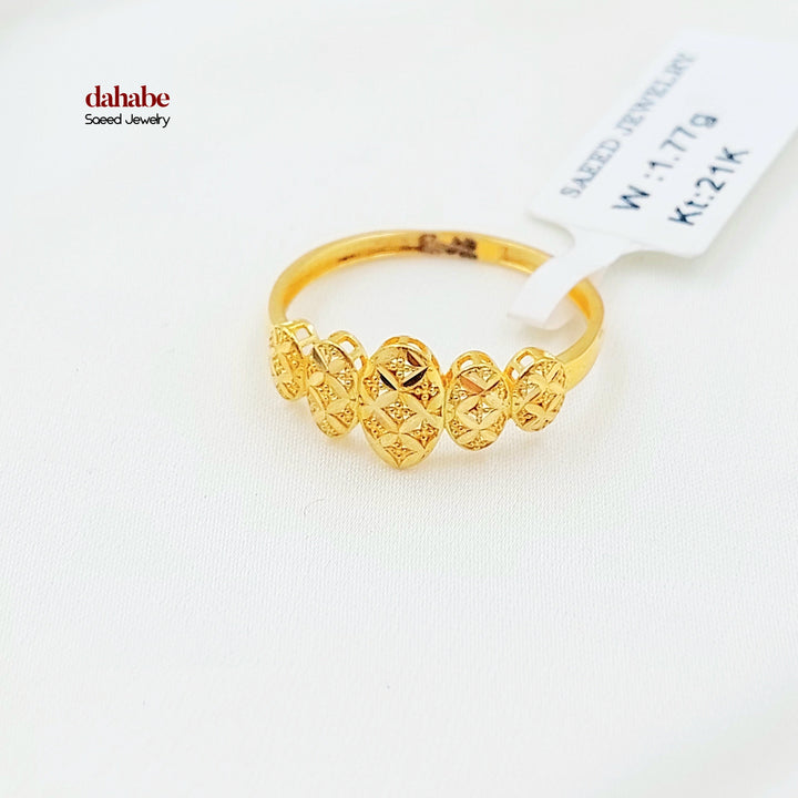 Light Deluxe Ring Made of 21K Gold by Saeed Jewelry 