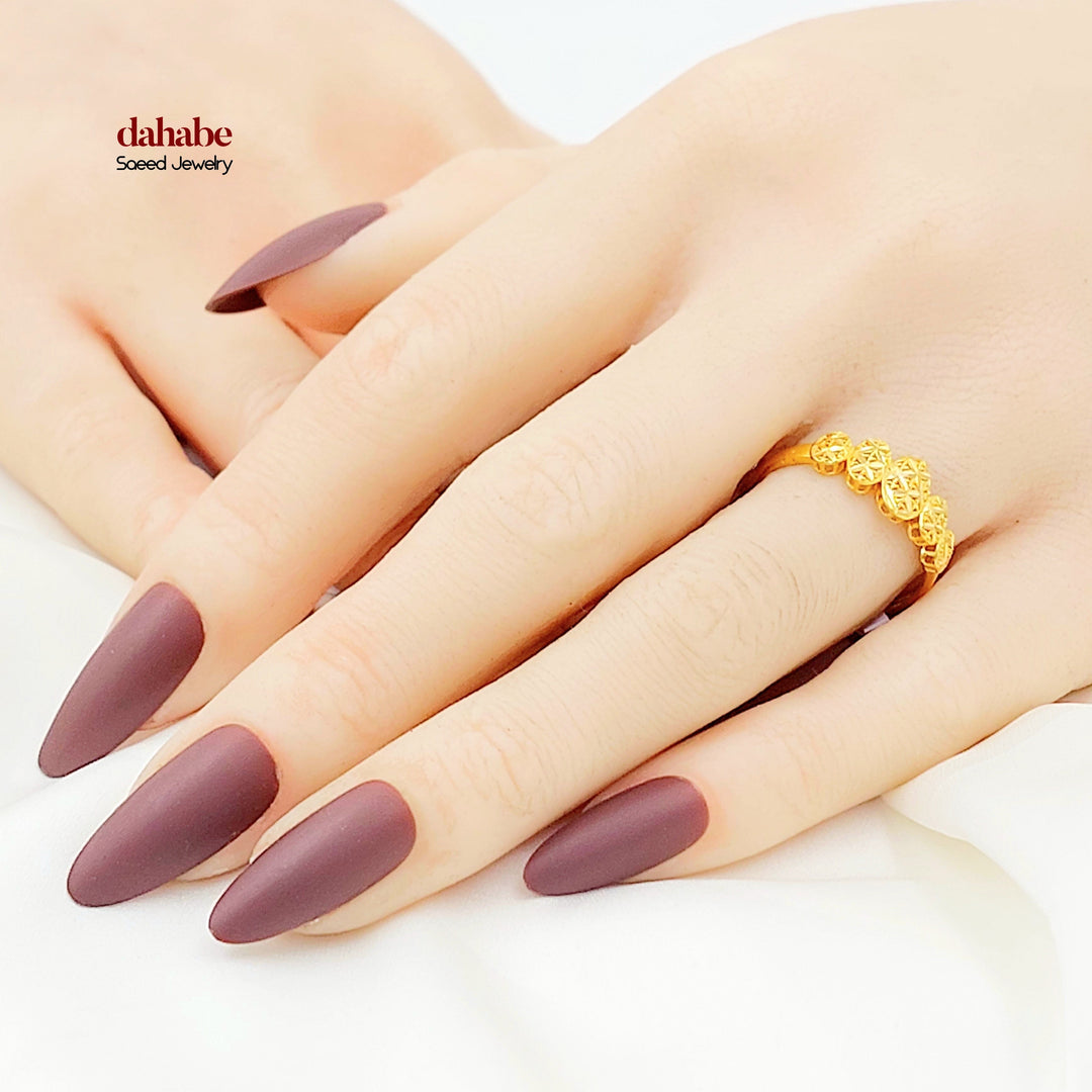 Light Deluxe Ring Made of 21K Gold by Saeed Jewelry 