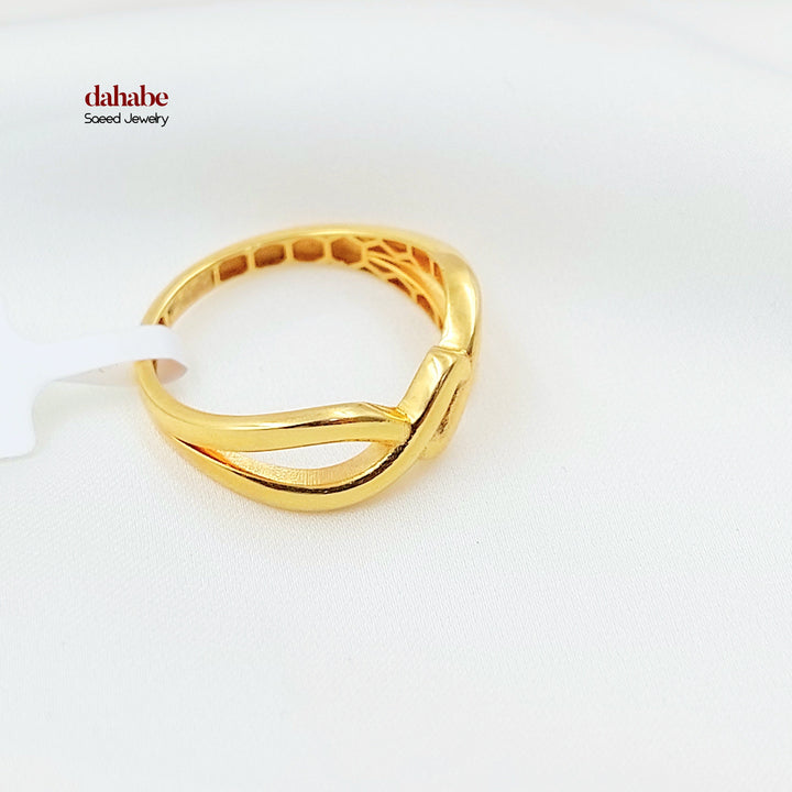 Light Deluxe Ring Made of 21K Gold by Saeed Jewelry 