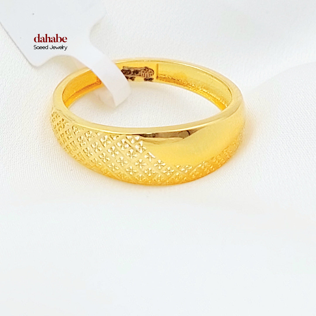 Light Plain Ring Made of 21K Gold by Saeed Jewelry 