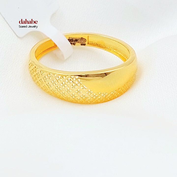 Light Plain Ring Made of 21K Gold by Saeed Jewelry 