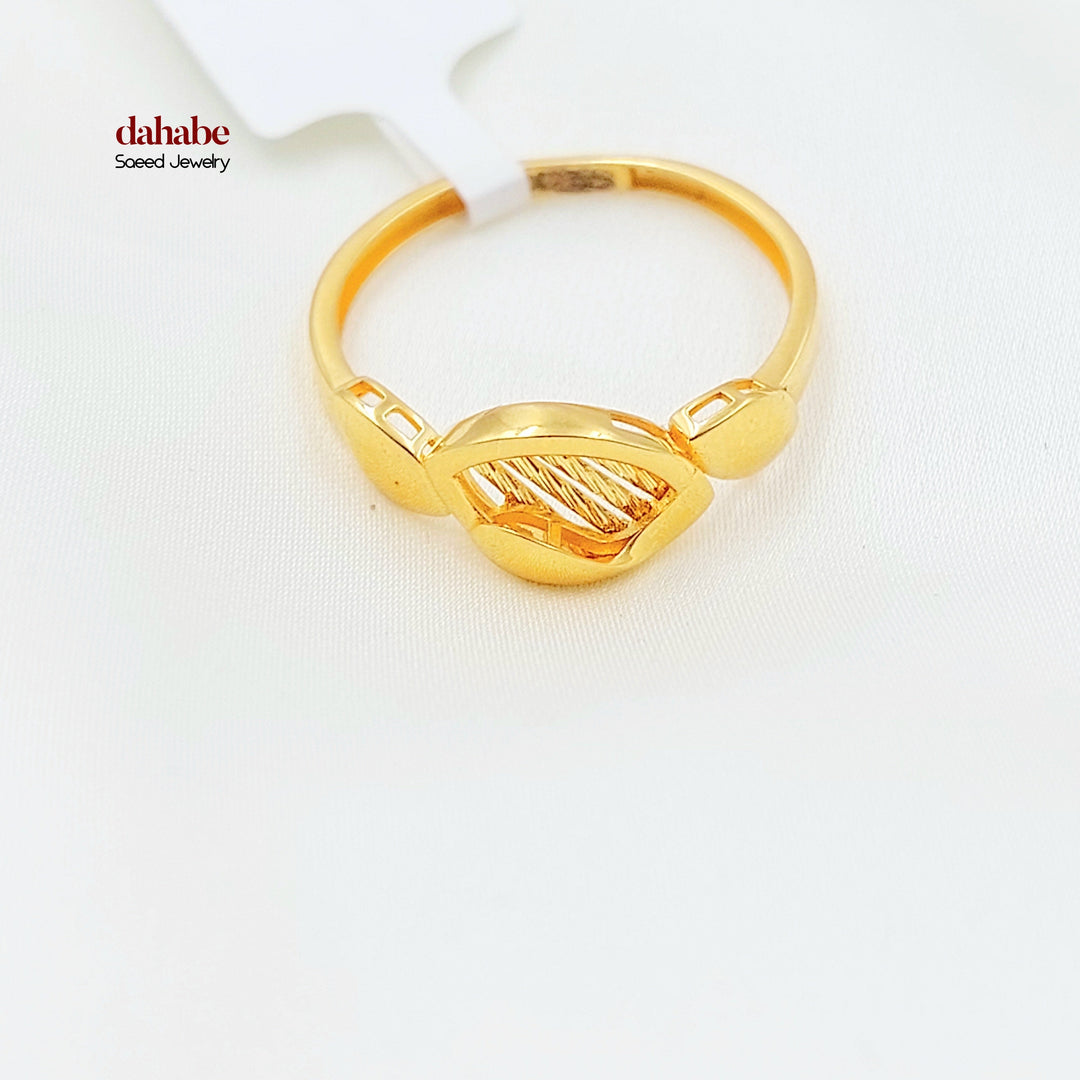 Light Deluxe Ring Made of 21K Gold by Saeed Jewelry 